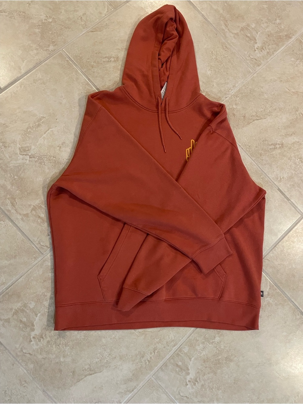 New Balance rust orange pullover hoodie
